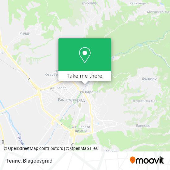 Карта Тенис