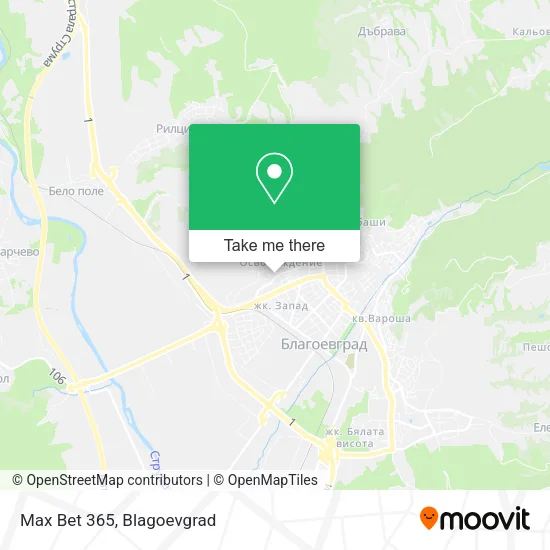 Карта Max Bet 365