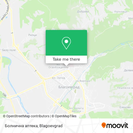 Карта Болнична аптека