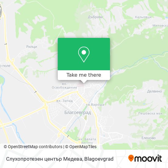 Слухопротезен център Медева map