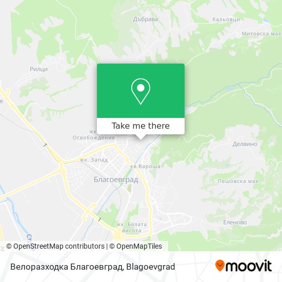 Велоразходка Благоевград map