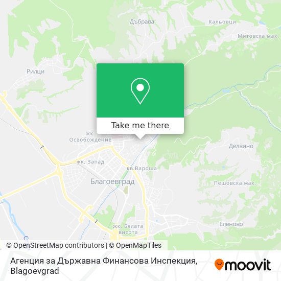 Агенция за Държавна Финансова Инспекция map