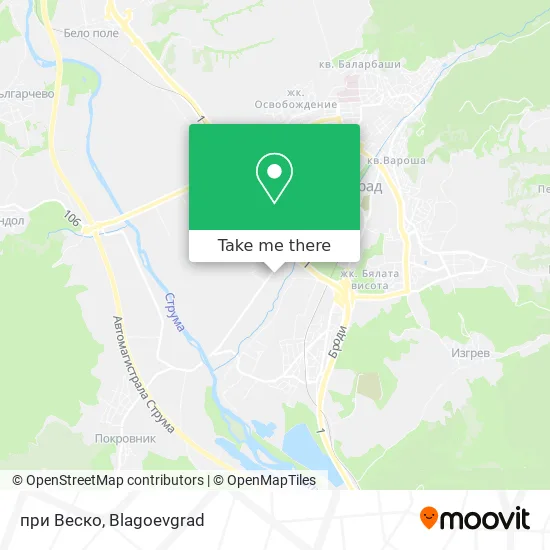 Карта при Веско