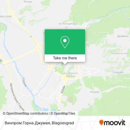 Карта Винпром Горна Джумая
