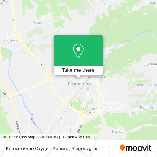 Козметично Студио Калина map