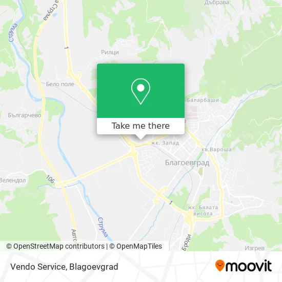 Карта Vendo Service