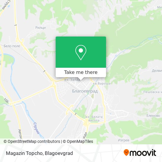 Magazin Topcho map