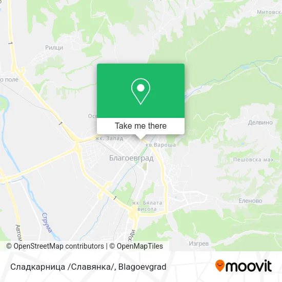 Карта Сладкарница /Славянка/
