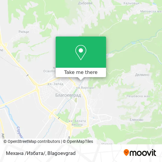 Карта Мехaнa /Избaтa/