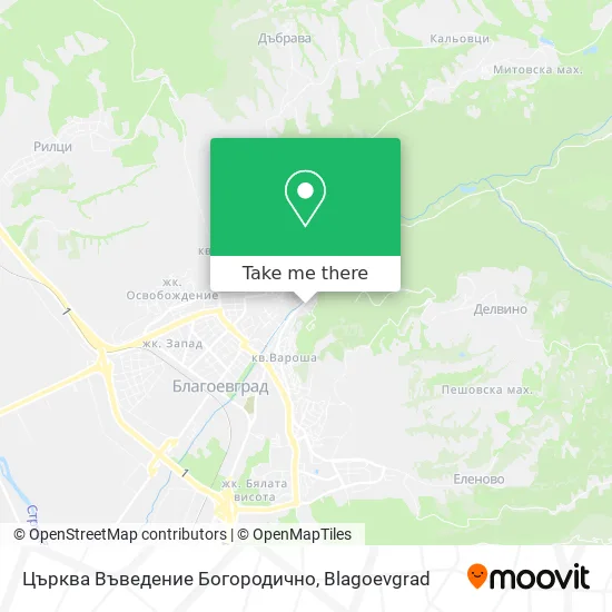 Карта Църква Въведение Богородично