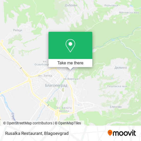 Rusalka Restaurant map