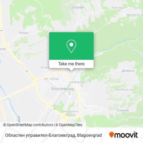 Карта Областен управител-Благоевград