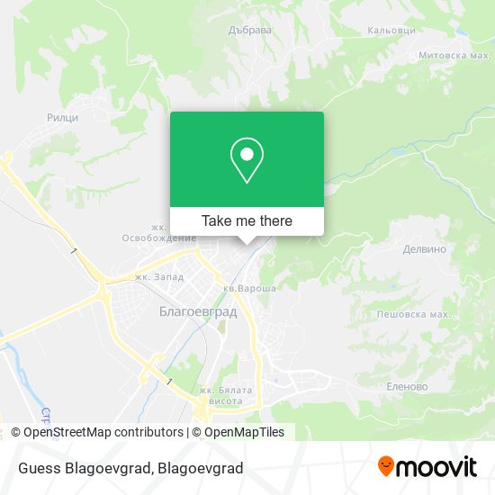 Карта Guess Blagoevgrad