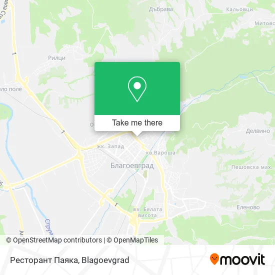 Карта Ресторант Паяка