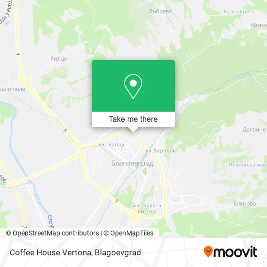 Карта Coffee House Vertona