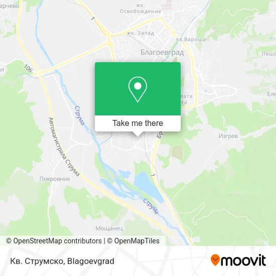 Карта Кв. Струмско