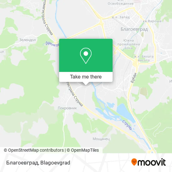 Карта Благоевград