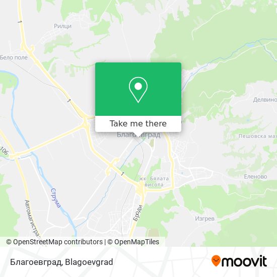 Благоевград map