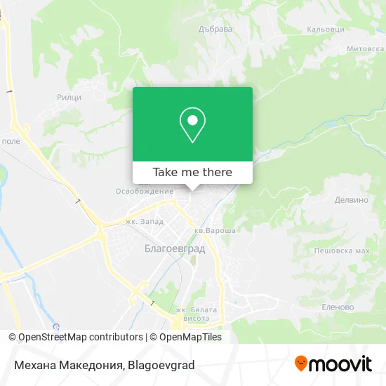 Карта Механа Македония