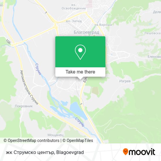 Карта жк Струмско център