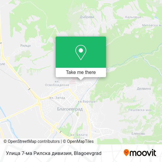 Карта Улица 7-ма Рилска дивизия