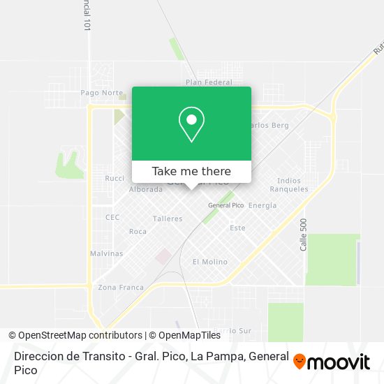 Mapa de Direccion de Transito - Gral. Pico, La Pampa