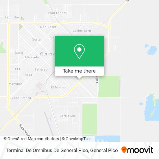 Mapa de Terminal De Ómnibus De General Pico