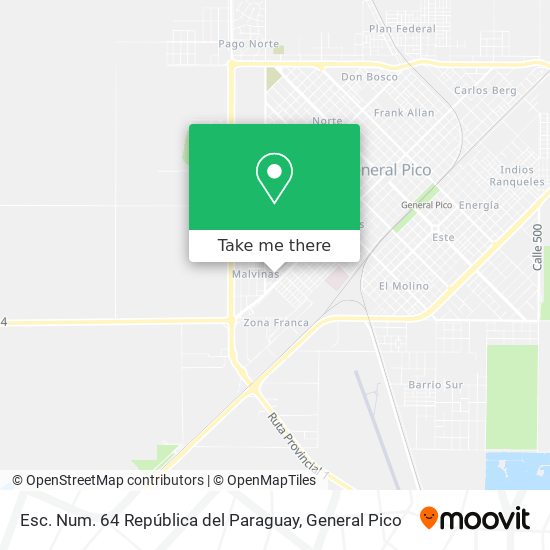 Mapa de Esc. Num. 64 República del Paraguay
