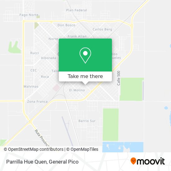 Mapa de Parrilla Hue Quen