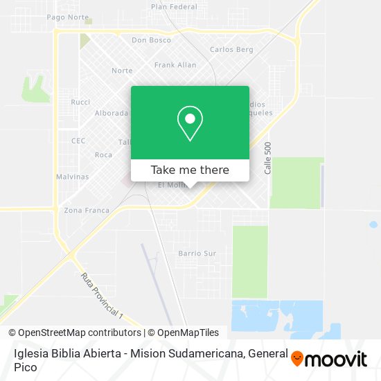 Iglesia Biblia Abierta - Mision Sudamericana map