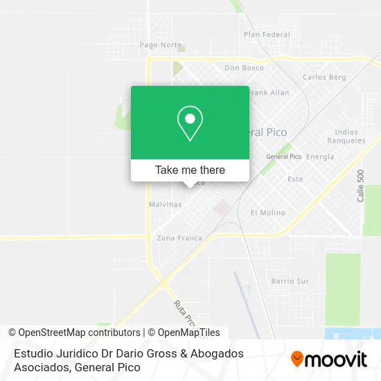 Mapa de Estudio Juridico Dr Dario Gross & Abogados Asociados