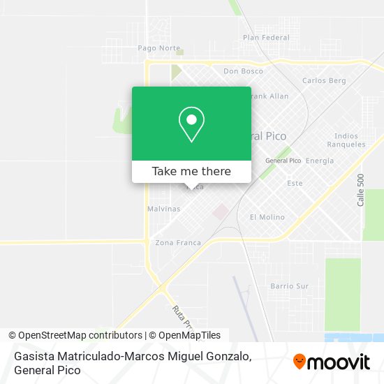 Mapa de Gasista Matriculado-Marcos Miguel Gonzalo
