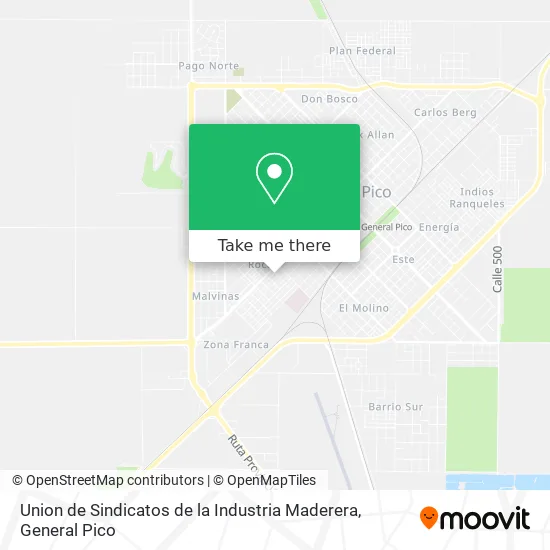 Union de Sindicatos de la Industria Maderera map