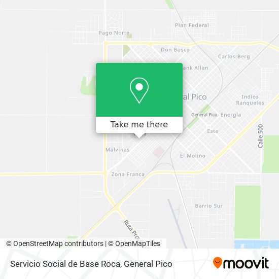 Mapa de Servicio Social de Base Roca