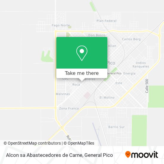 Mapa de Alcon sa Abastecedores de Carne