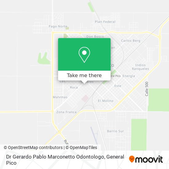Mapa de Dr Gerardo Pablo Marconetto Odontologo