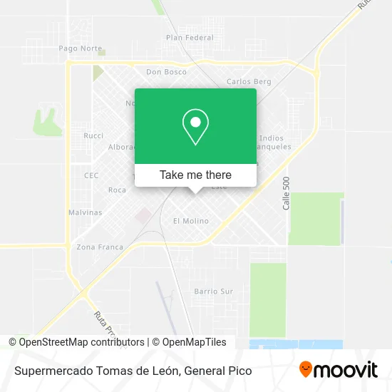Mapa de Supermercado Tomas de León
