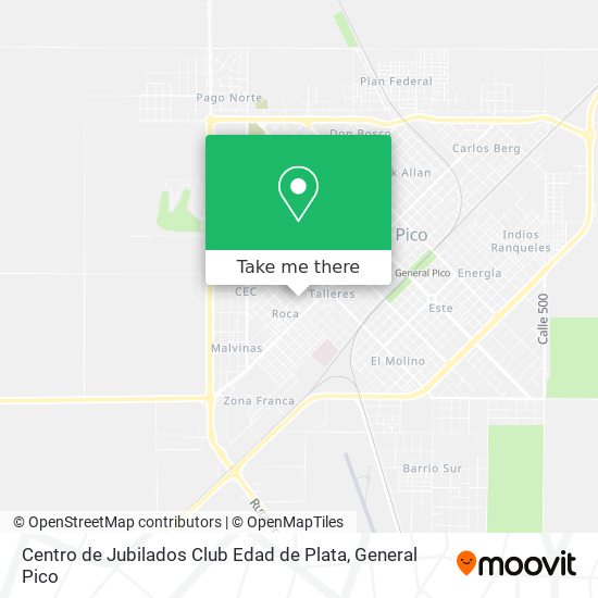 Mapa de Centro de Jubilados Club Edad de Plata