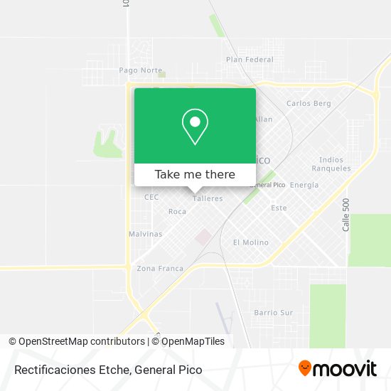 Rectificaciones Etche map
