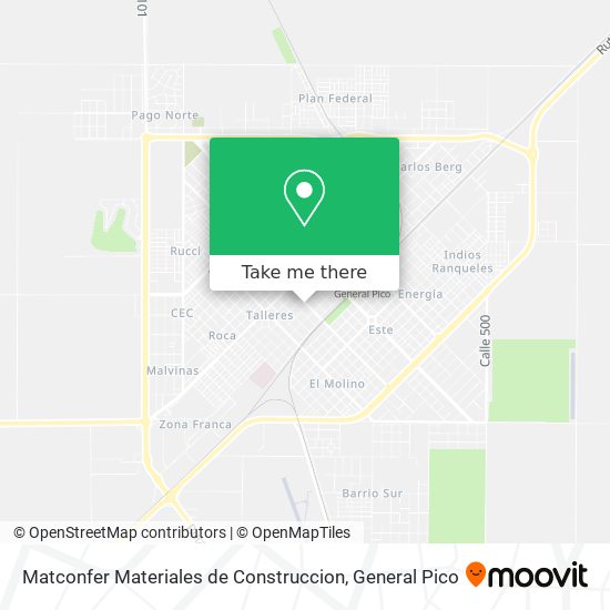 Mapa de Matconfer Materiales de Construccion