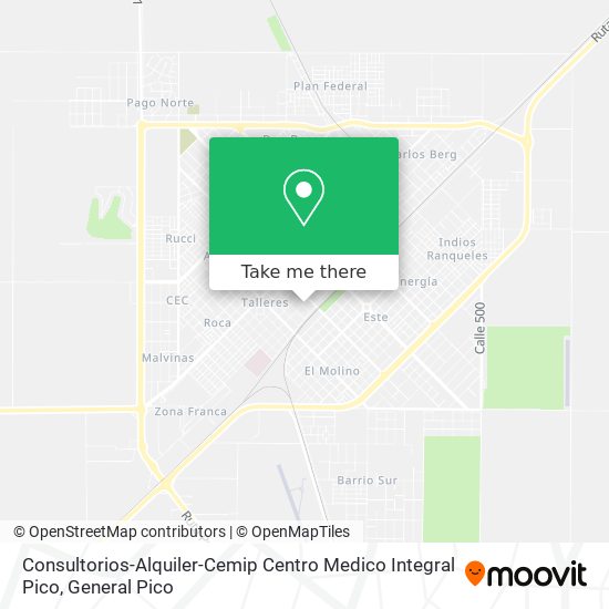 Mapa de Consultorios-Alquiler-Cemip Centro Medico Integral Pico
