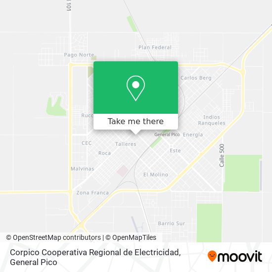 Corpico Cooperativa Regional de Electricidad map