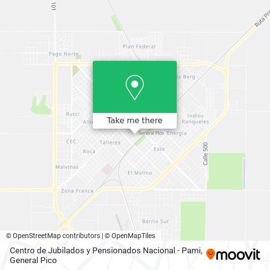 Mapa de Centro de Jubilados y Pensionados Nacional - Pami