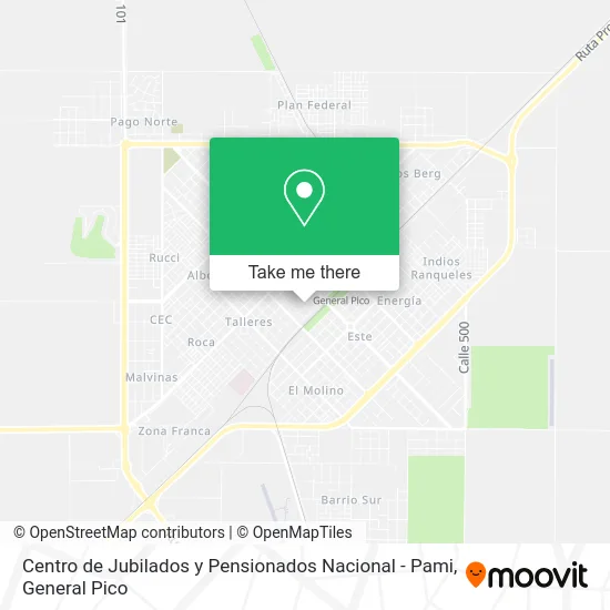 Centro de Jubilados y Pensionados Nacional - Pami map