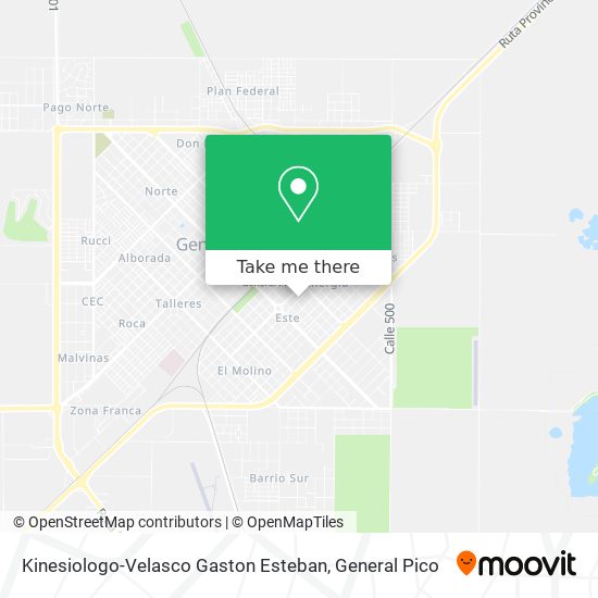 Mapa de Kinesiologo-Velasco Gaston Esteban