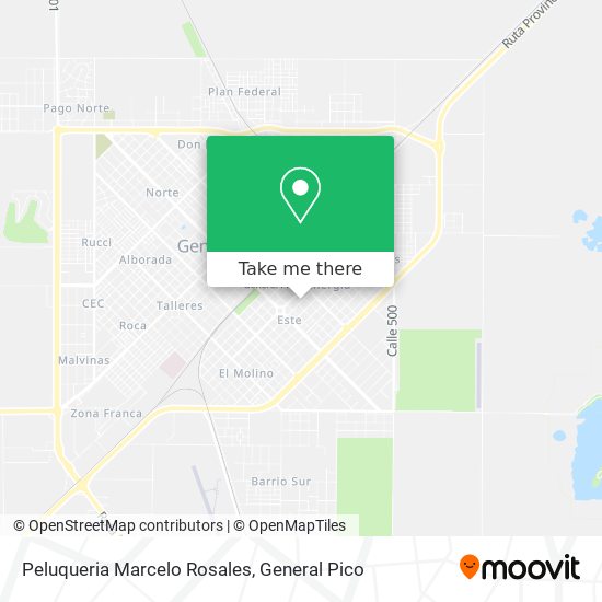 Mapa de Peluqueria Marcelo Rosales
