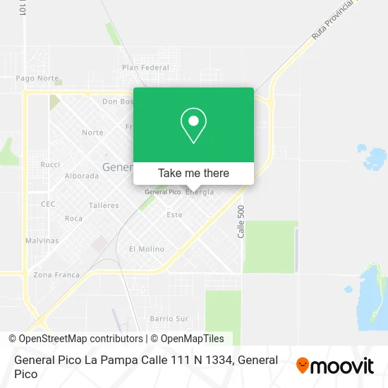 General Pico La Pampa Calle 111 N 1334 map