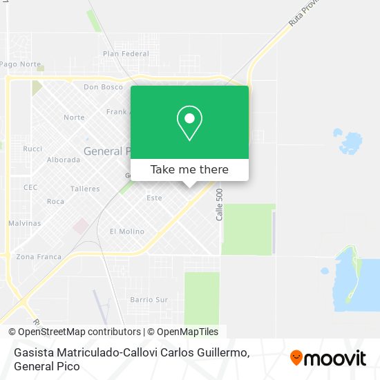 Mapa de Gasista Matriculado-Callovi Carlos Guillermo