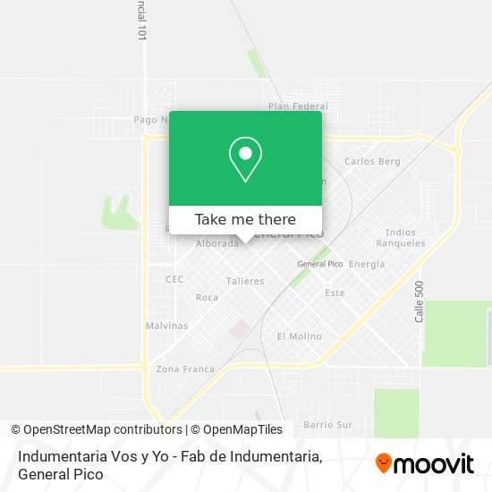 Indumentaria Vos y Yo - Fab de Indumentaria map