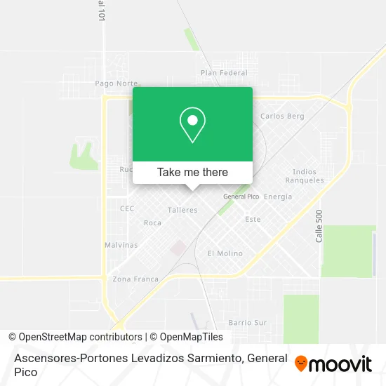 Ascensores-Portones Levadizos Sarmiento map